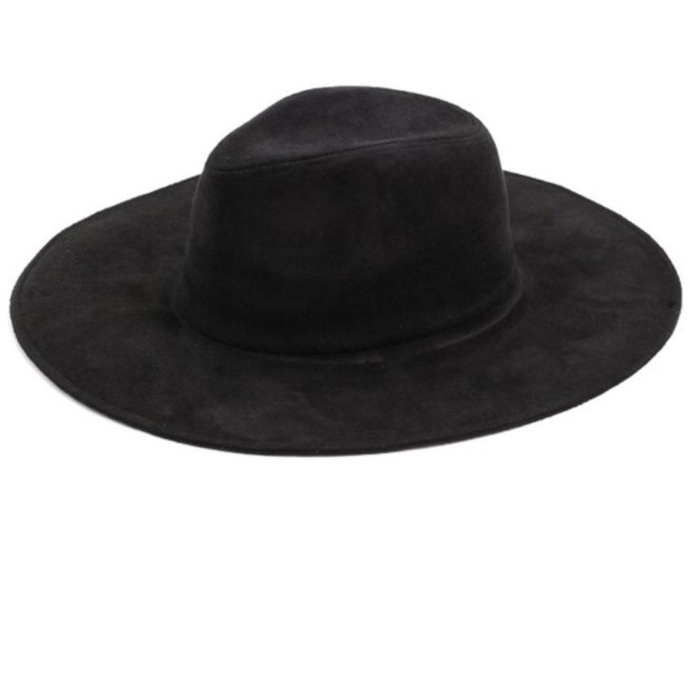 Western Black Faux Suede Hat Gorita